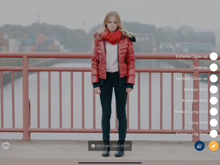 A woman on a bridge.