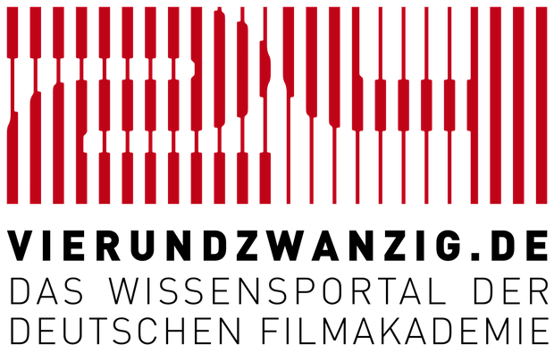 Das Logo der Deutschen Filmakademie. Roter Text auf grauem Grund. Das Logo der Deutschen Filmakademie. Roter Text auf grauem Grund.
